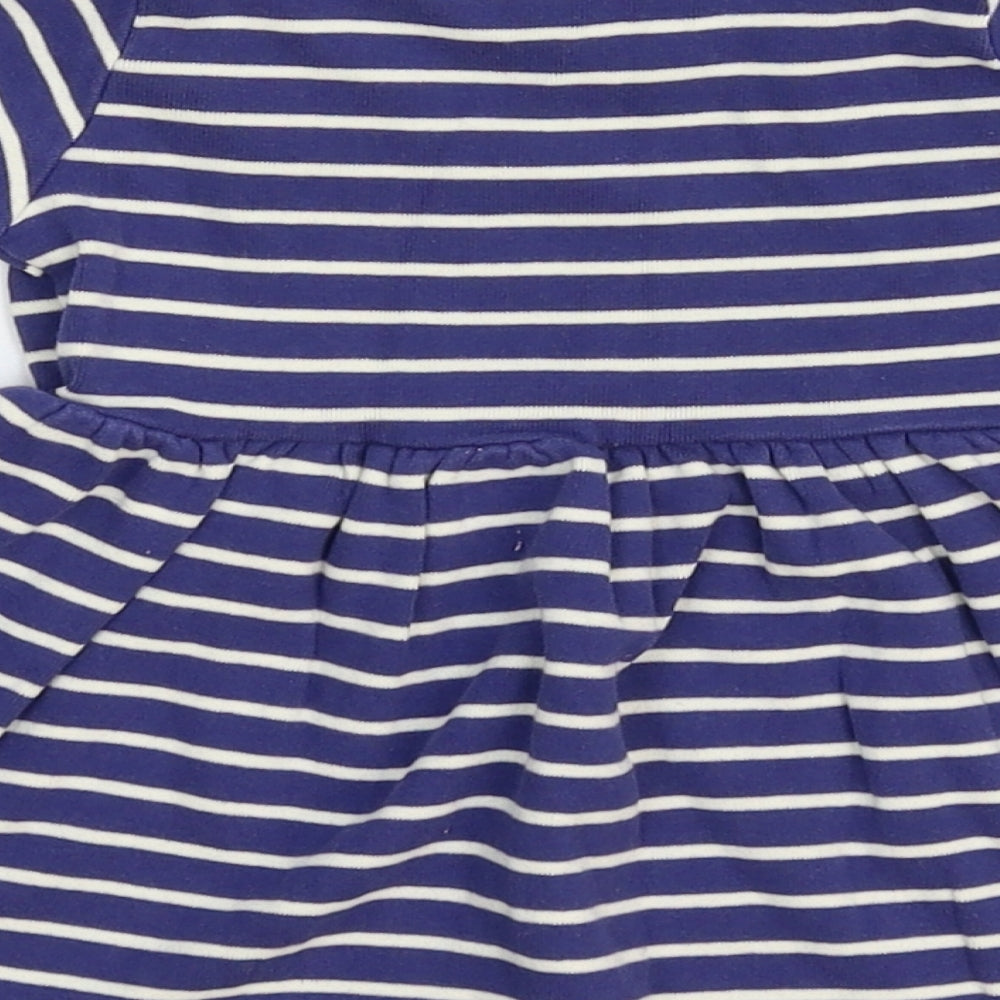 NEXT Girls Blue Pinstripe  Jumper Dress  Size 3-6 Months