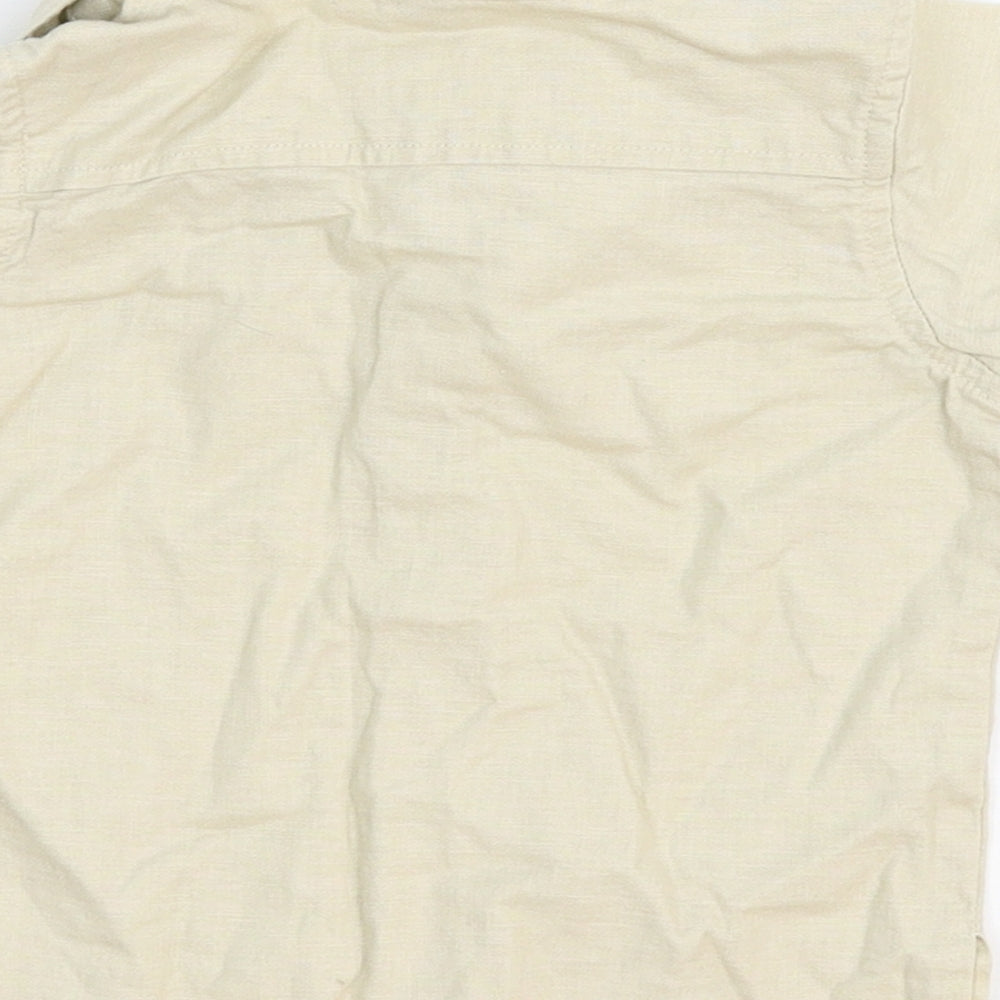 M&Co Boys Beige   Basic Dress Shirt Size 6-9 Months