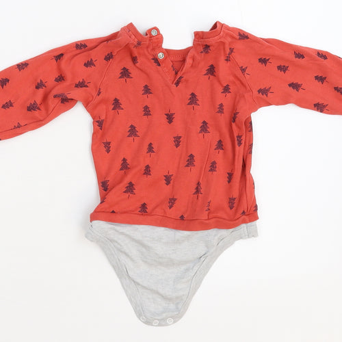 Preworn Boys Red   Babygrow One-Piece Size 6-9 Months