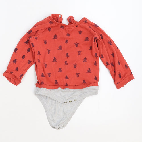 Preworn Boys Red   Babygrow One-Piece Size 6-9 Months