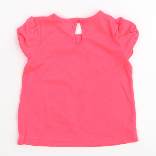 Disney Girls Pink   Basic T-Shirt Size 12-18 Months  - Mini Mouse