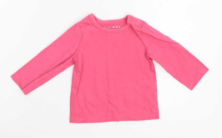 Nutmeg Girls Pink   Basic T-Shirt Size 6-9 Months