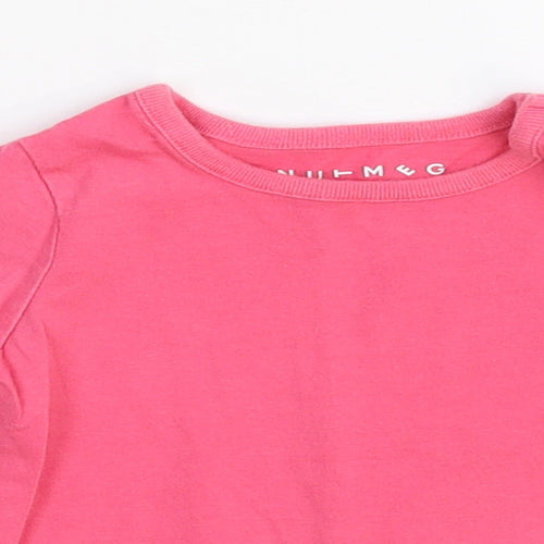 Nutmeg Girls Pink   Basic T-Shirt Size 6-9 Months