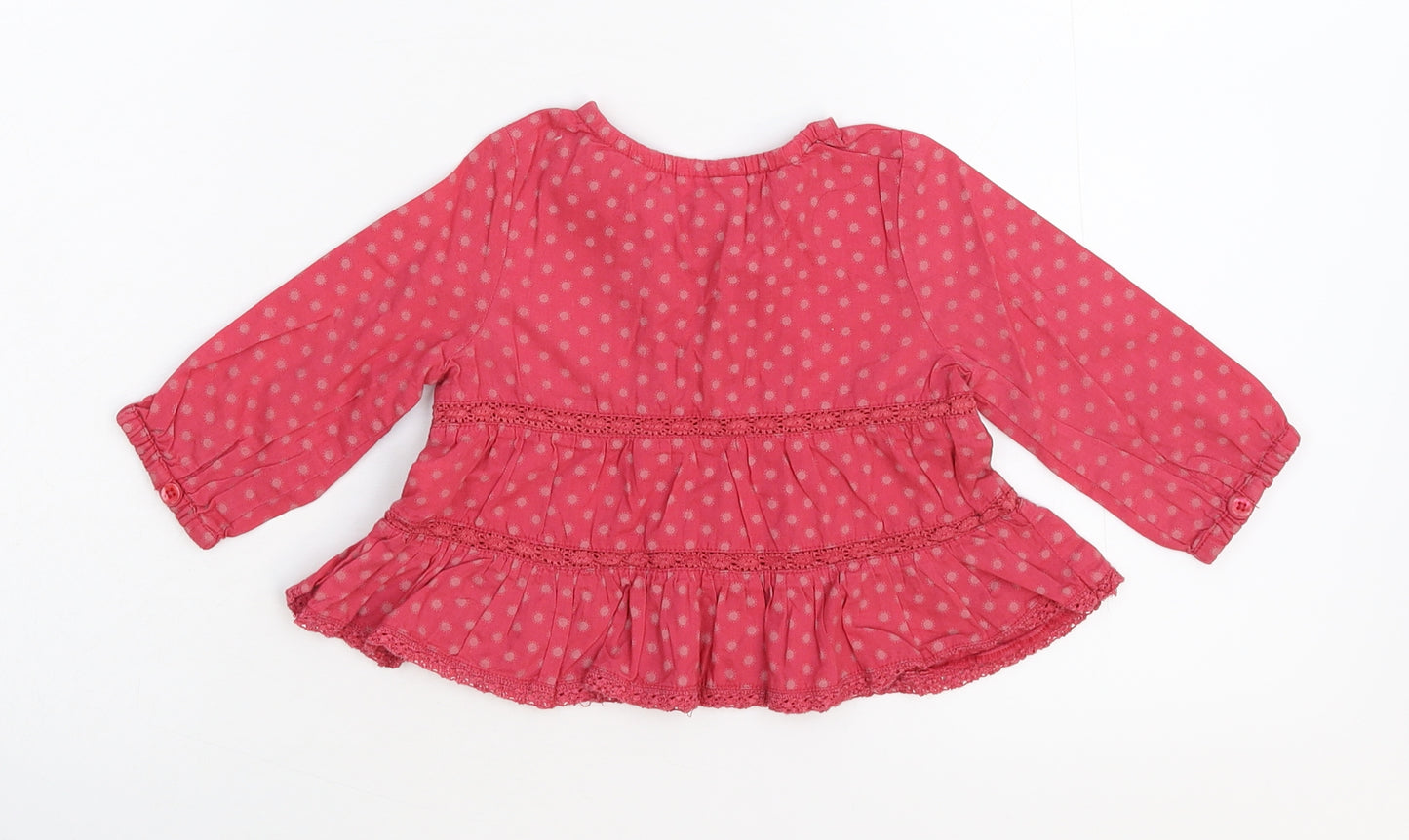 Moonsoon Girls Pink   Basic T-Shirt Size 6-9 Months