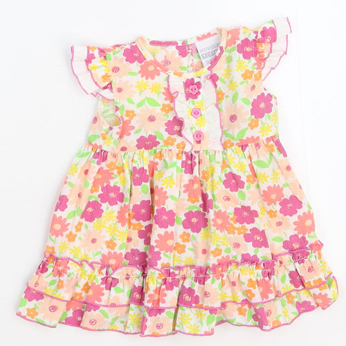 Nursery Time Girls Ivory Floral  Kaftan  Size 9-12 Months