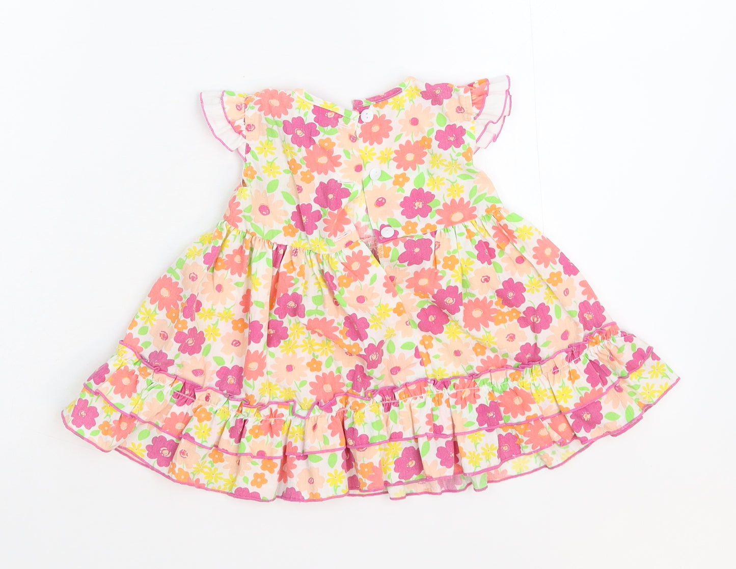 Nursery Time Girls Ivory Floral  Kaftan  Size 9-12 Months
