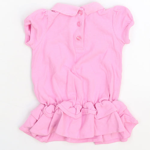 George Girls Pink   Shirt Dress  Size 6-9 Months