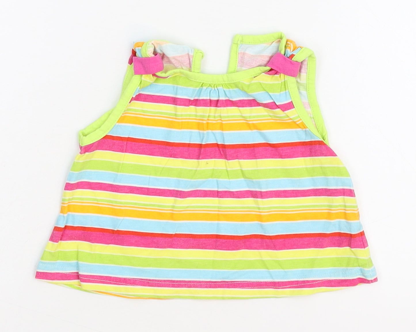Cherokee Girls Multicoloured Striped  Basic Tank Size 9-12 Months