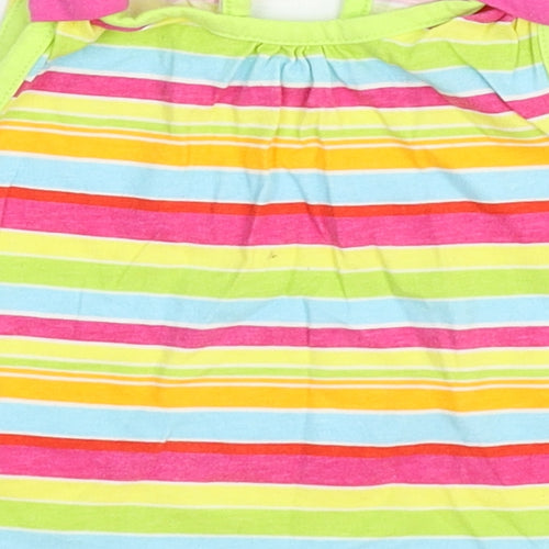 Cherokee Girls Multicoloured Striped  Basic Tank Size 9-12 Months