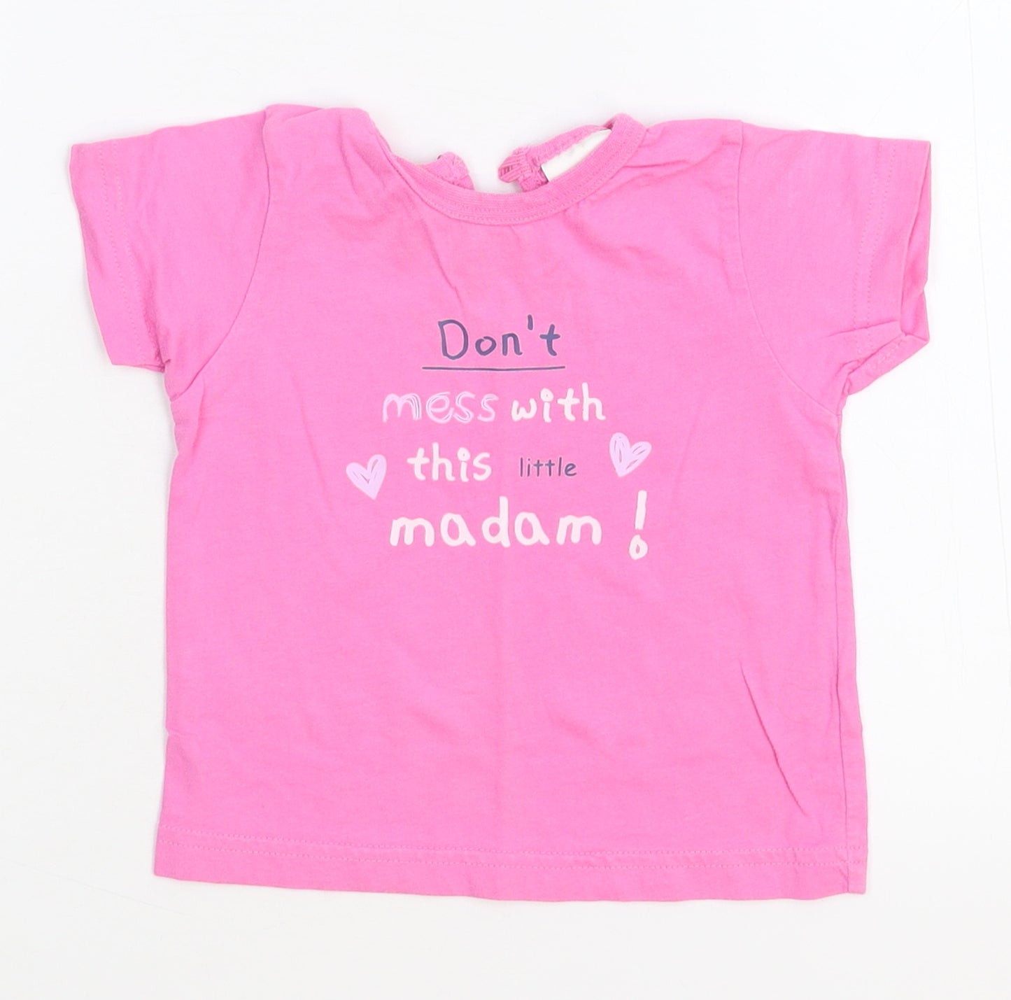Lady Bird Girls Pink   Basic T-Shirt Size 6-9 Months