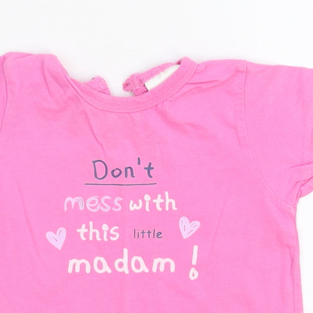Lady Bird Girls Pink   Basic T-Shirt Size 6-9 Months