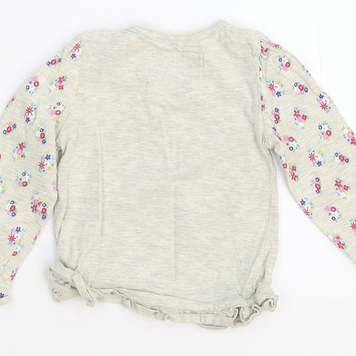 TU Girls Grey   Basic T-Shirt Size 9-12 Months  - Bunny