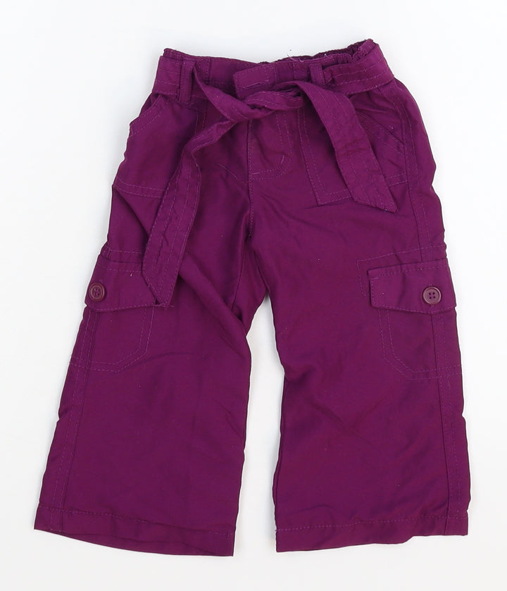 Early Days Girls Purple   Cargo Trousers Size 6-9 Months