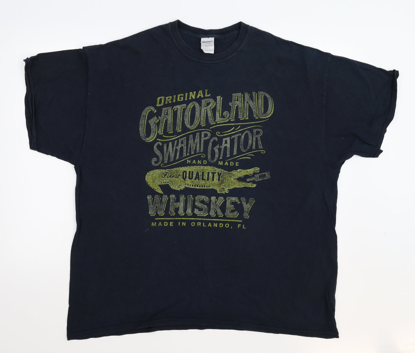 Gildan Mens Blue    T-Shirt Size 2XL
