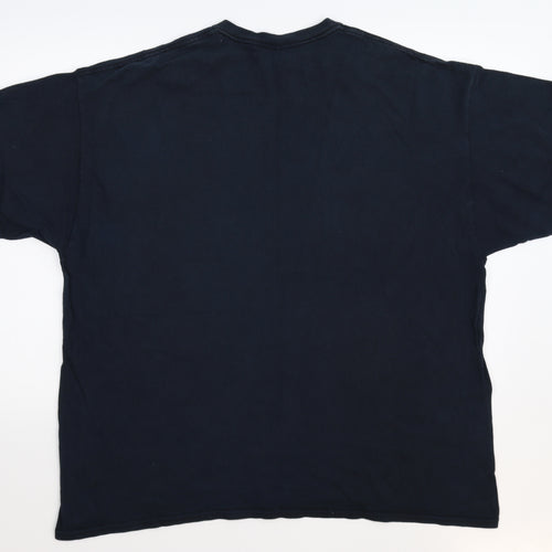 Gildan Mens Blue    T-Shirt Size 2XL