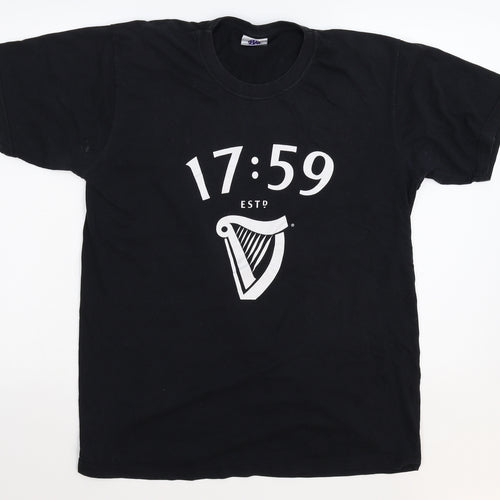 Starworld Mens Black    T-Shirt Size L  - Guiness