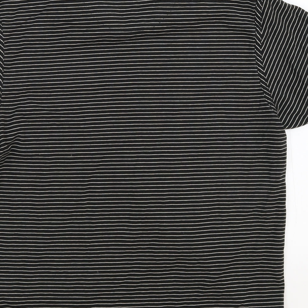 Jasper Conran Mens Black Striped   T-Shirt Size M