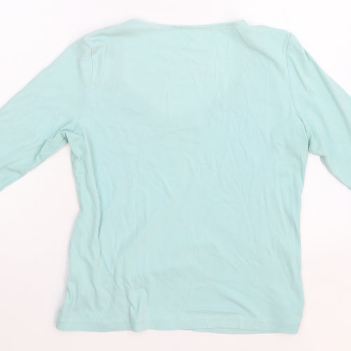 Preworn Womens Blue   Basic Blouse Size 12
