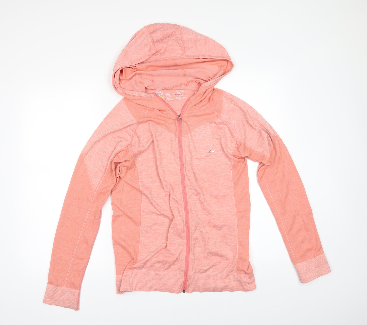 F&F Womens Orange   Full Zip Hoodie Size L