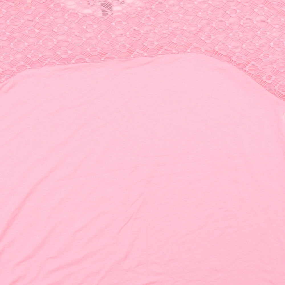 Saloos Womens Pink   Basic T-Shirt Size 18