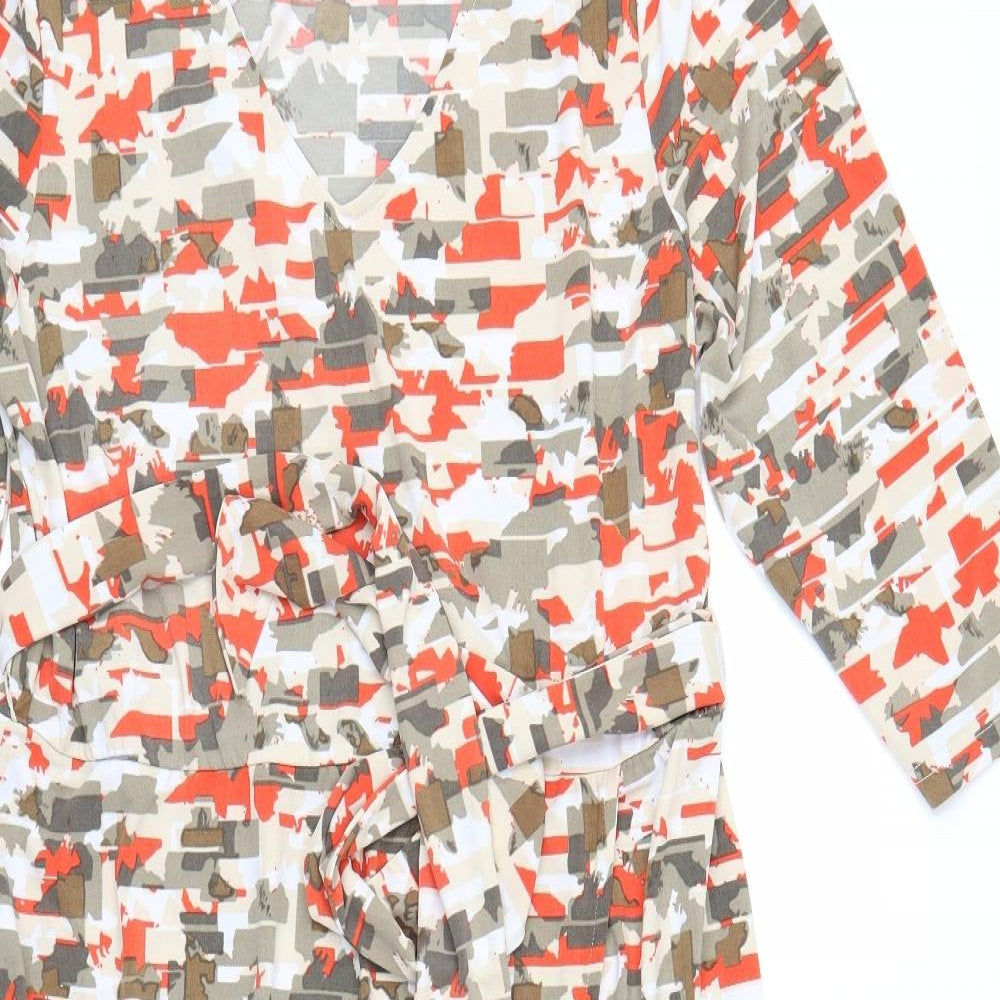 Ruth Langsford Womens Multicoloured Geometric  A-Line  Size 4