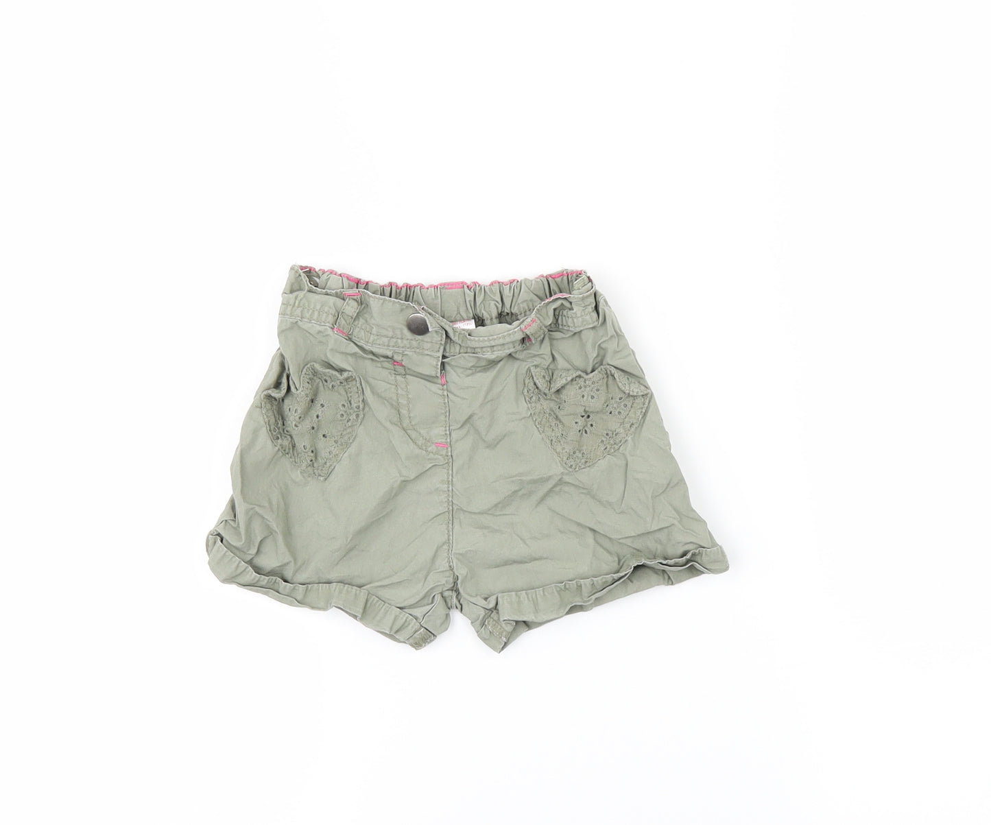 George Girls Green   Hot Pants Shorts Size 3-4 Years