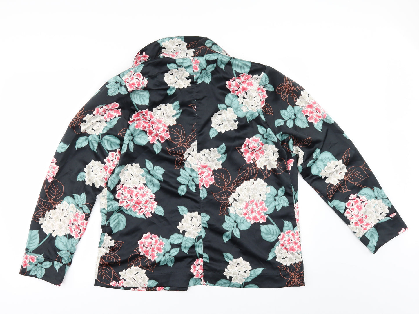 CAPSULE Womens Black Floral  Jacket Blazer Size 14