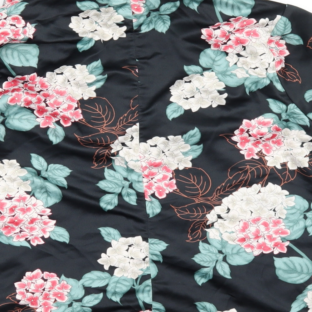 CAPSULE Womens Black Floral  Jacket Blazer Size 14