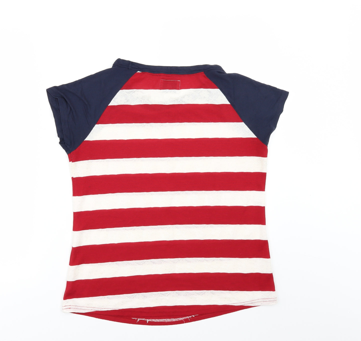 NEXT Womens Red Striped  Basic T-Shirt Size 12