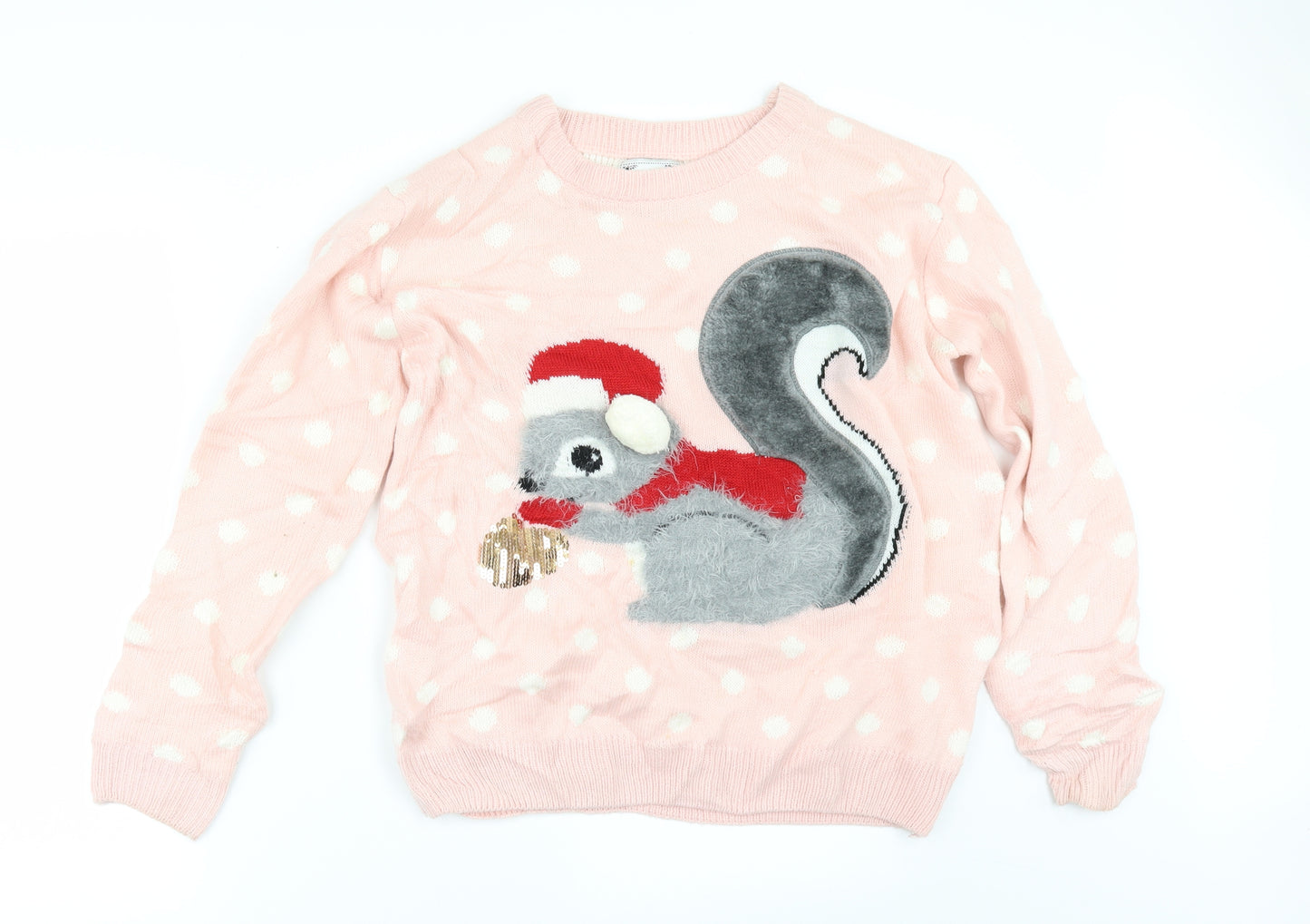 Primark Womens Pink Paisley  Pullover Jumper Size S  - christmas