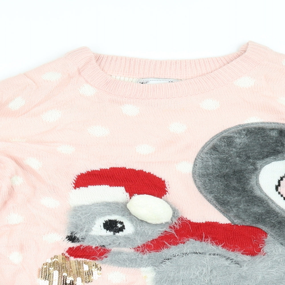 Primark Womens Pink Paisley  Pullover Jumper Size S  - christmas