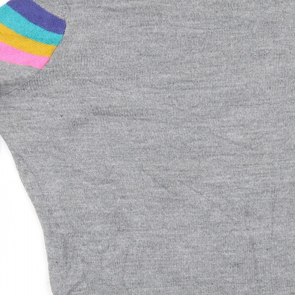 F&F` Womens Grey Striped  Pullover Jumper Size 12