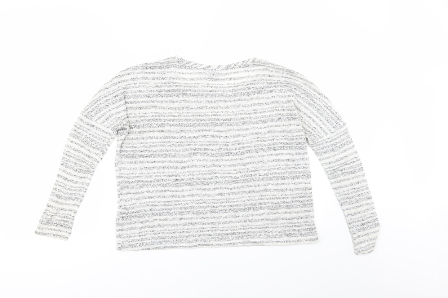 Sparkle & Fade Womens Grey Striped  Pullover Jumper Size XS