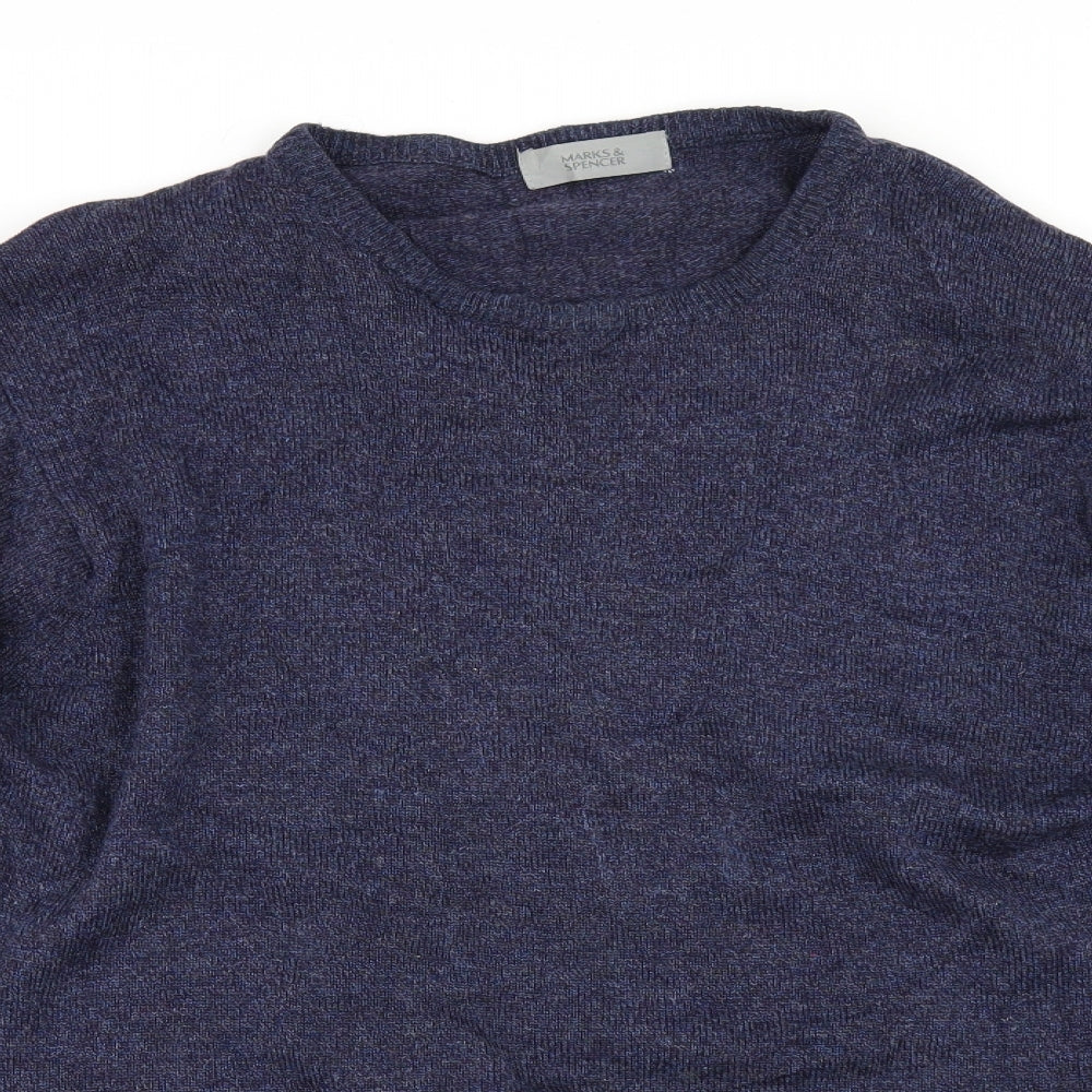 Marks and Spencer Mens Blue   Pullover Jumper Size S