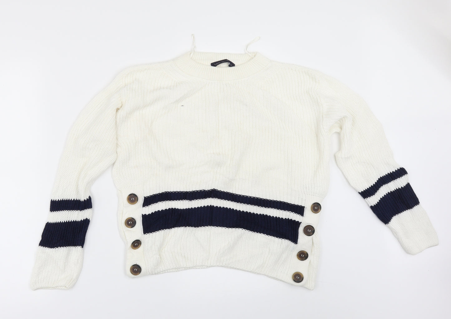 Marks and Spencer Womens  Striped  Pullover Jumper Size S