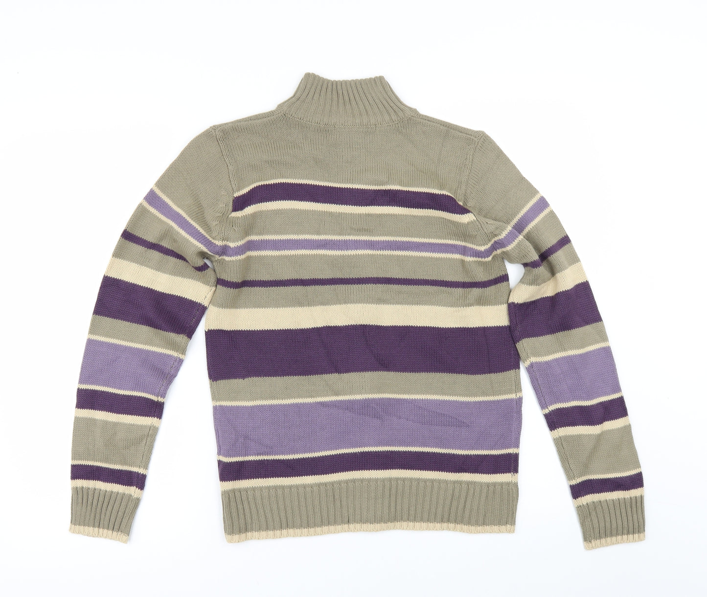 Intown Womens Brown Striped  Cardigan Jumper Size S