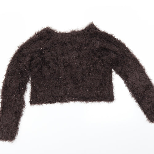 Zara Girls Brown   Cardigan Jumper Size 13-14 Years
