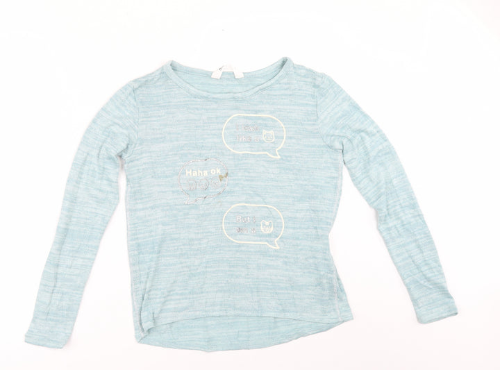 H&M Girls Green   Pullover Jumper Size 11-12 Years