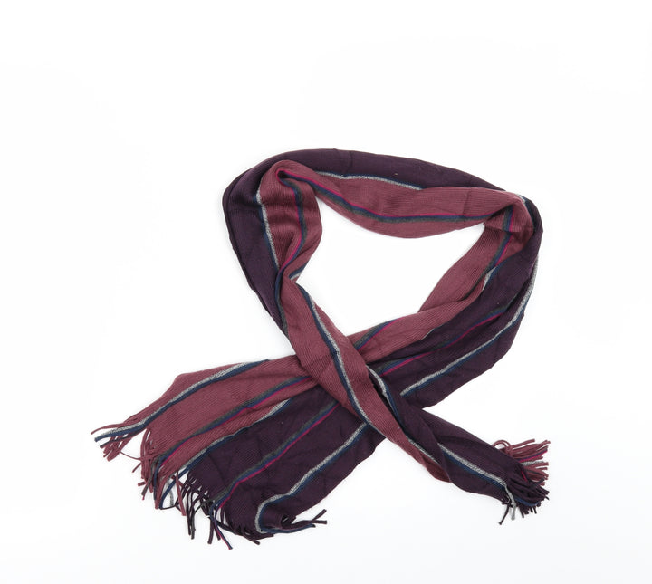 Preworn Unisex Red Striped  Scarf