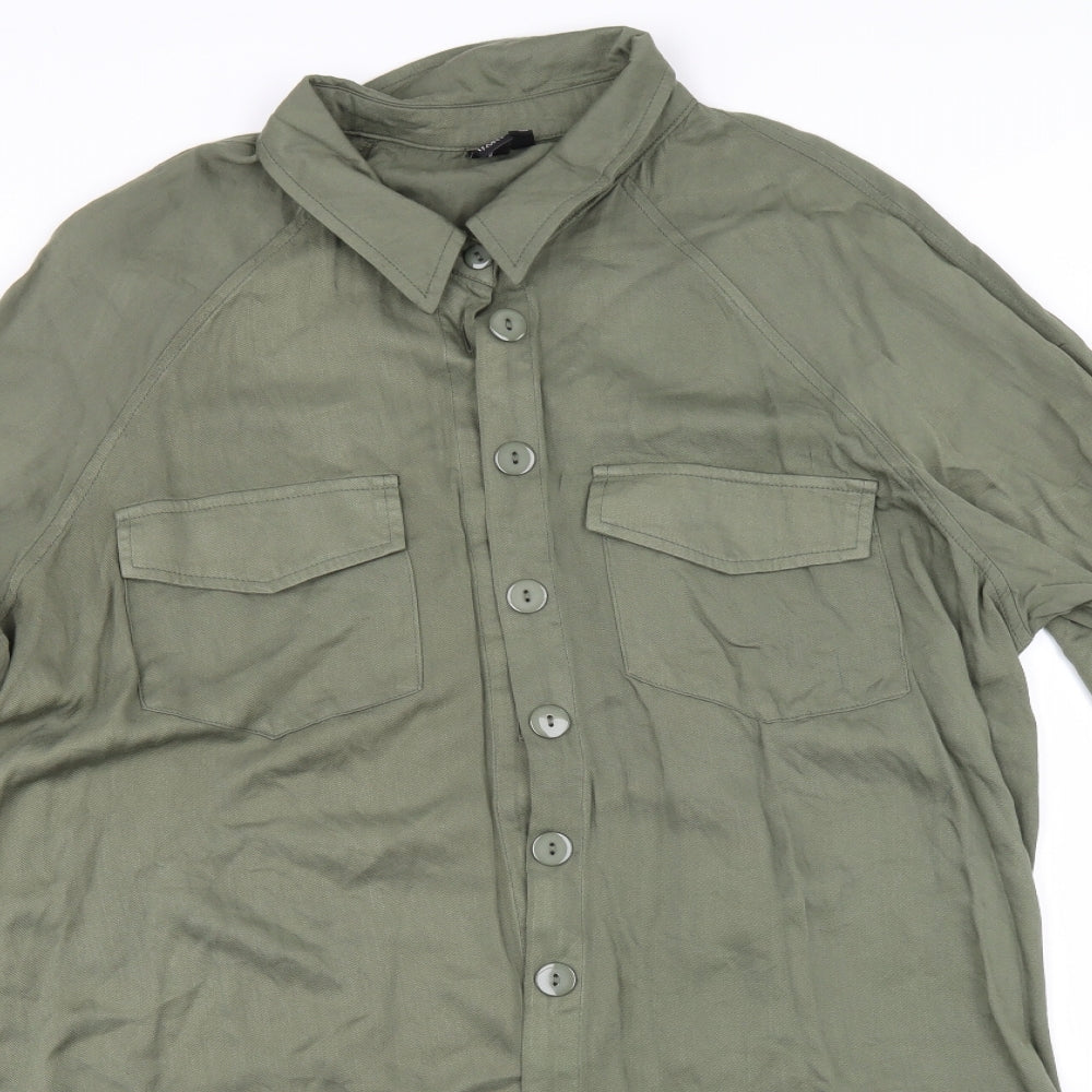 Izabel Womens Green   Shirt Dress  Size 16