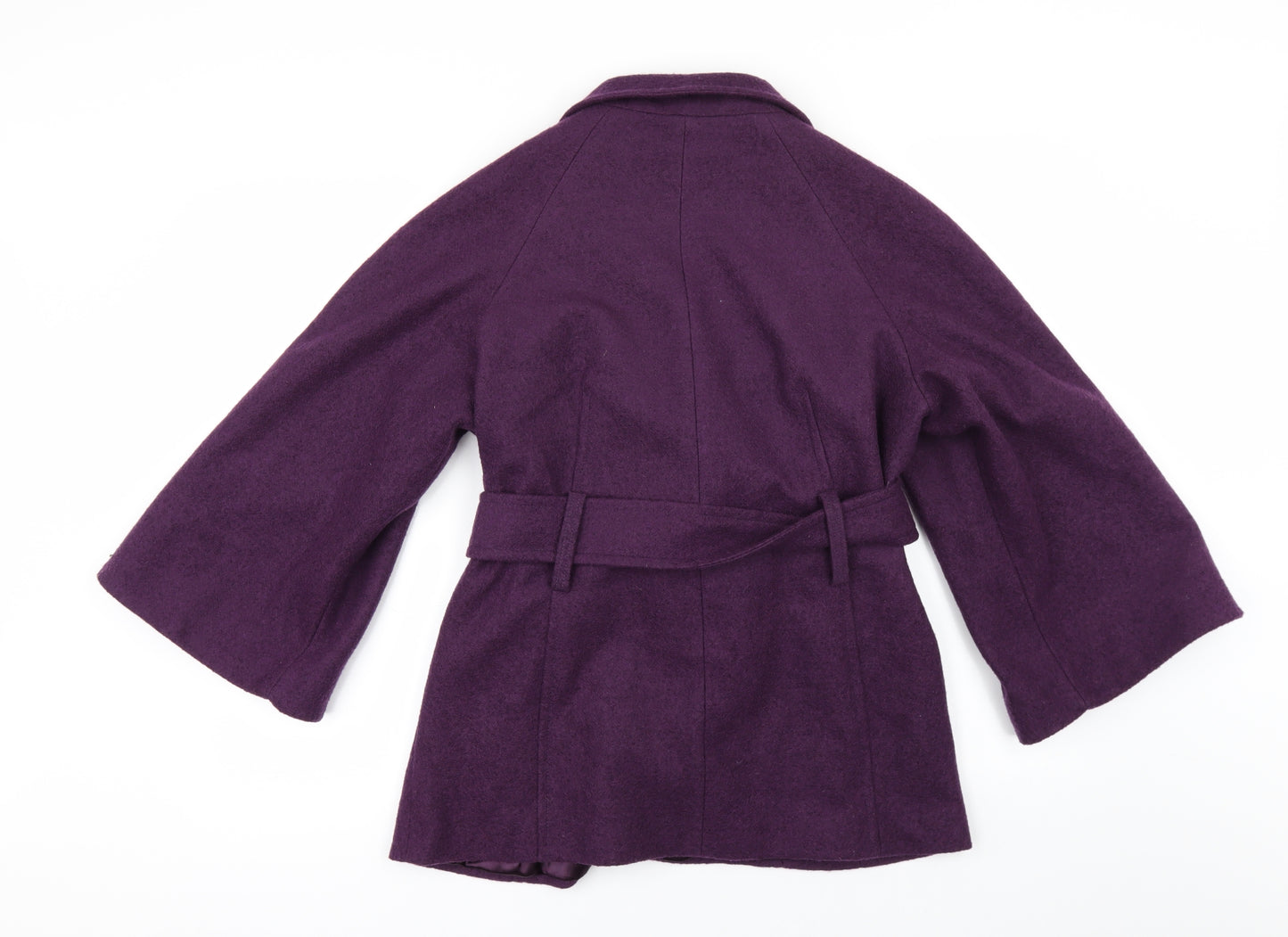 Dunnes Stores Womens Purple   Pea Coat Coat Size 14  - flared sleeves