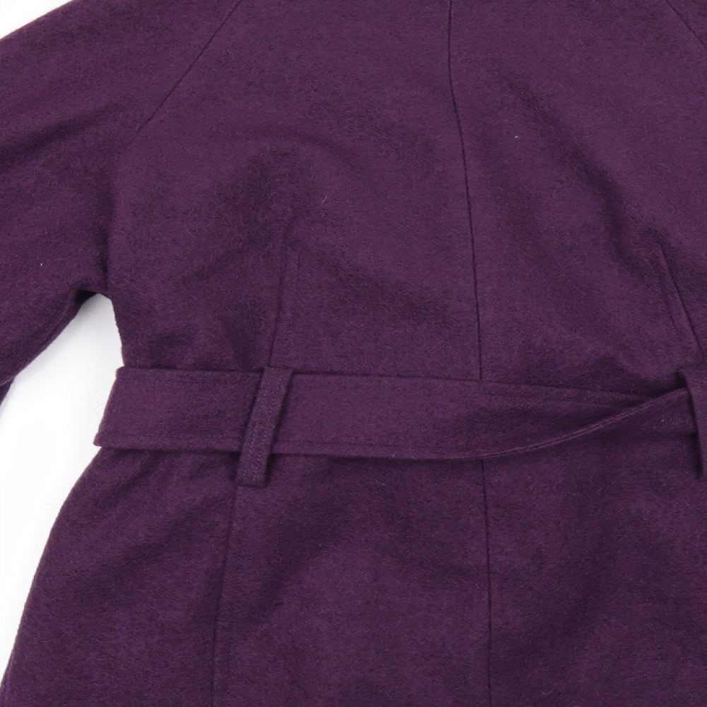 Dunnes Stores Womens Purple   Pea Coat Coat Size 14  - flared sleeves