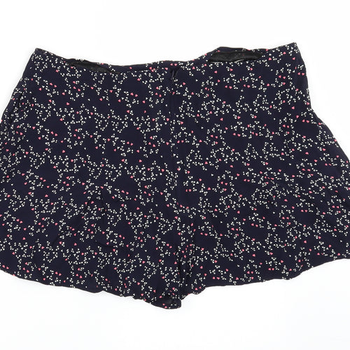 Henry Holland Womens Blue Floral  Hot Pants Shorts Size 14