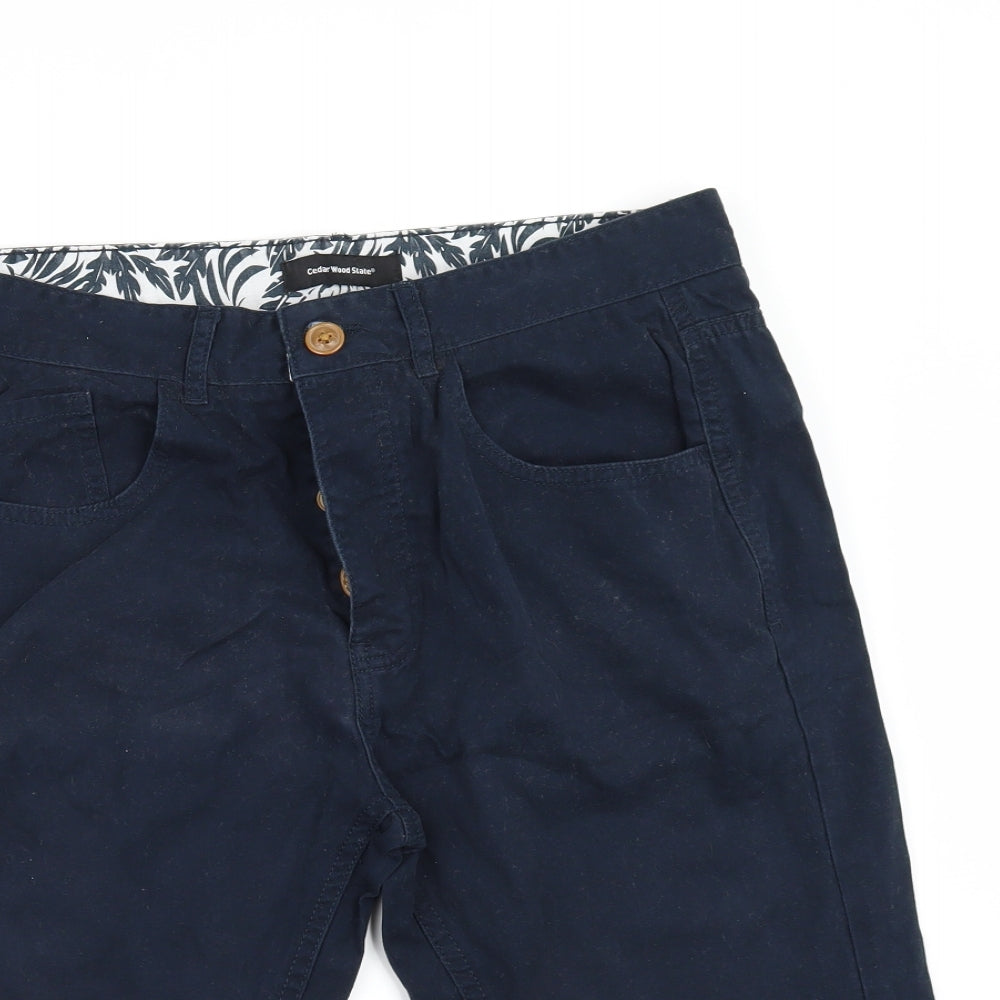 Cedar Wood State Mens Blue   Chino Shorts Size 32
