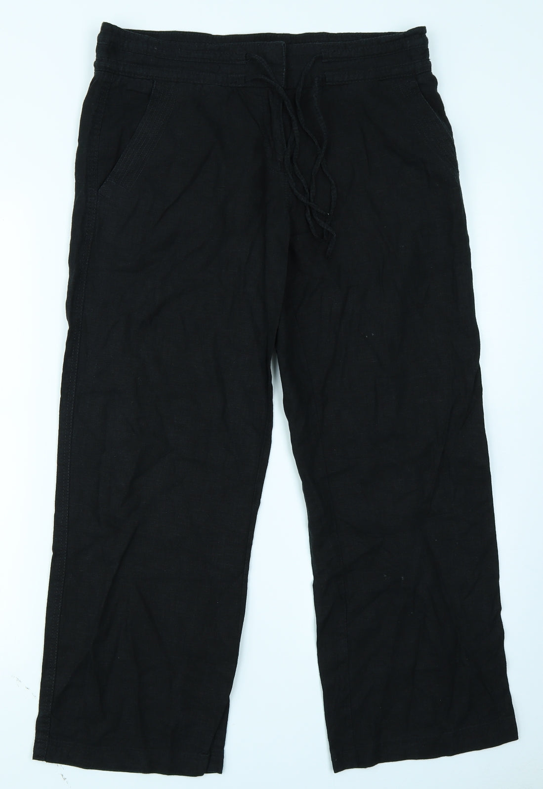 NEXT Womens Black   Cargo Trousers Size 12 L25 in