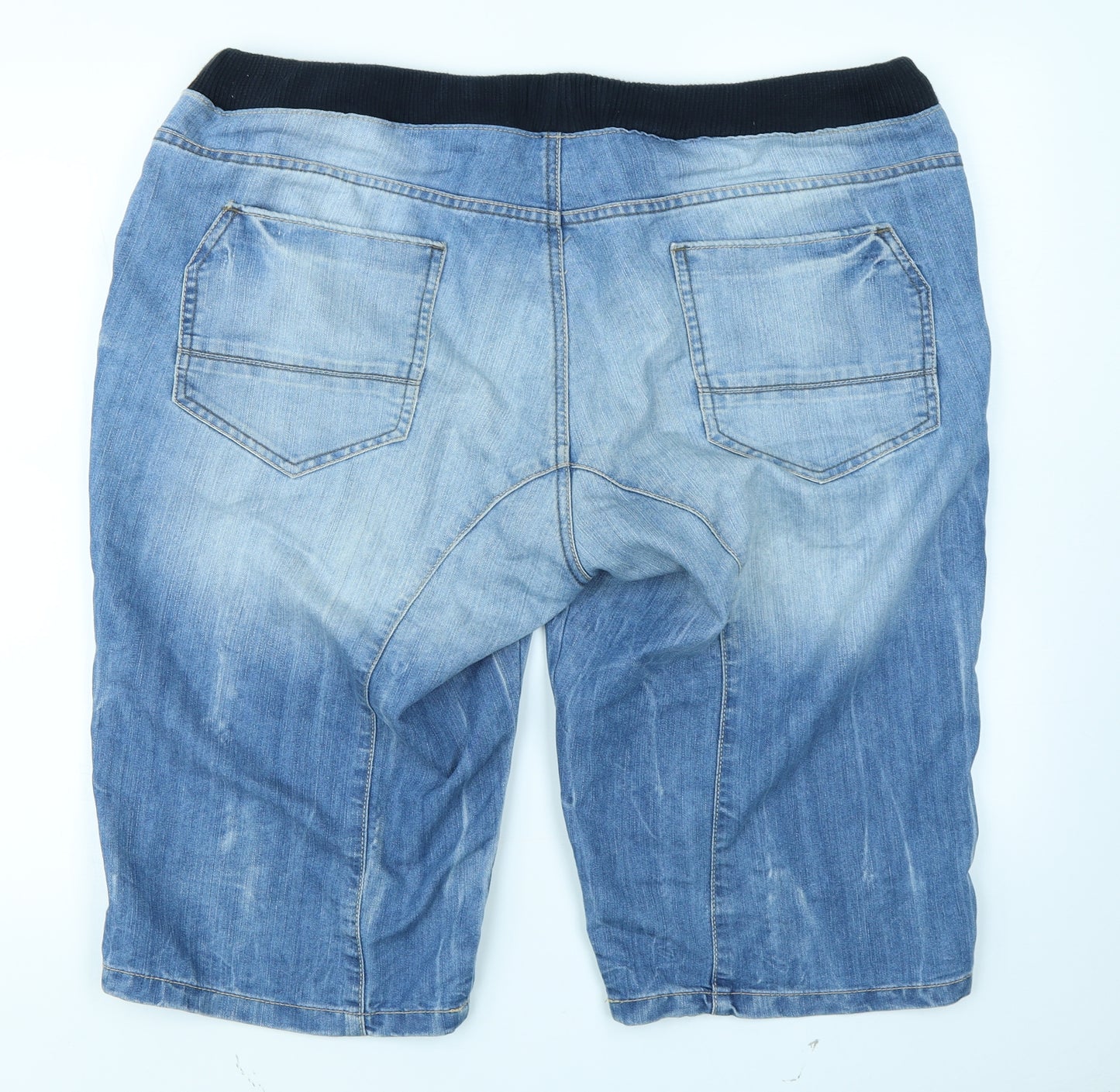 F&F Mens Blue  Denim Cargo Shorts Size 42 in