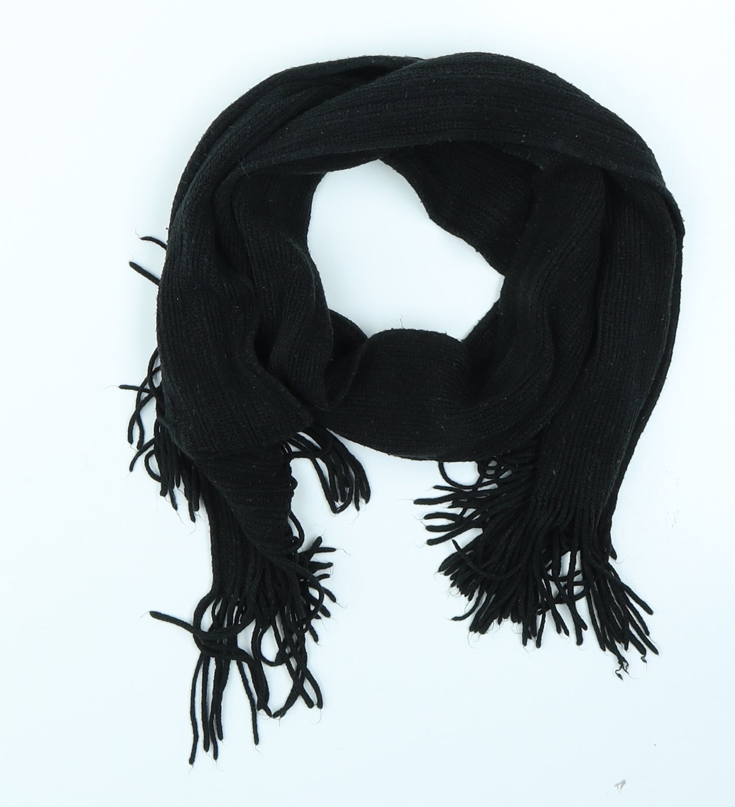 Preworn Unisex Black  Knit  Scarf