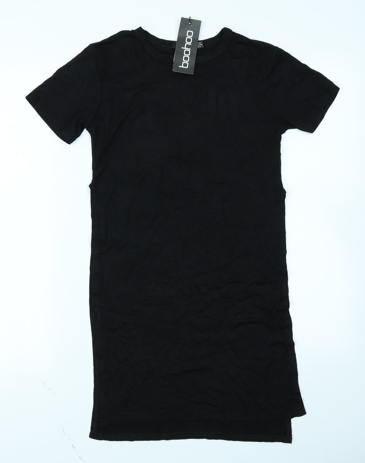 Boohoo Womens Black   Tunic T-Shirt Size 10