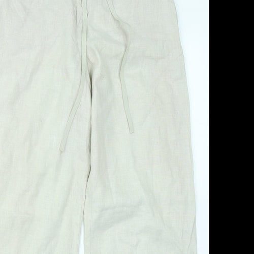 Marks & Spencer Womens Beige   Cargo Trousers Size 12 L27 in