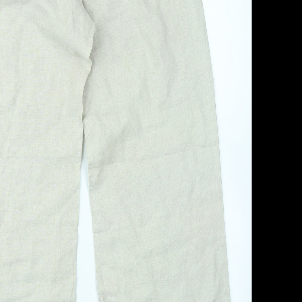 Marks & Spencer Womens Beige   Cargo Trousers Size 12 L27 in